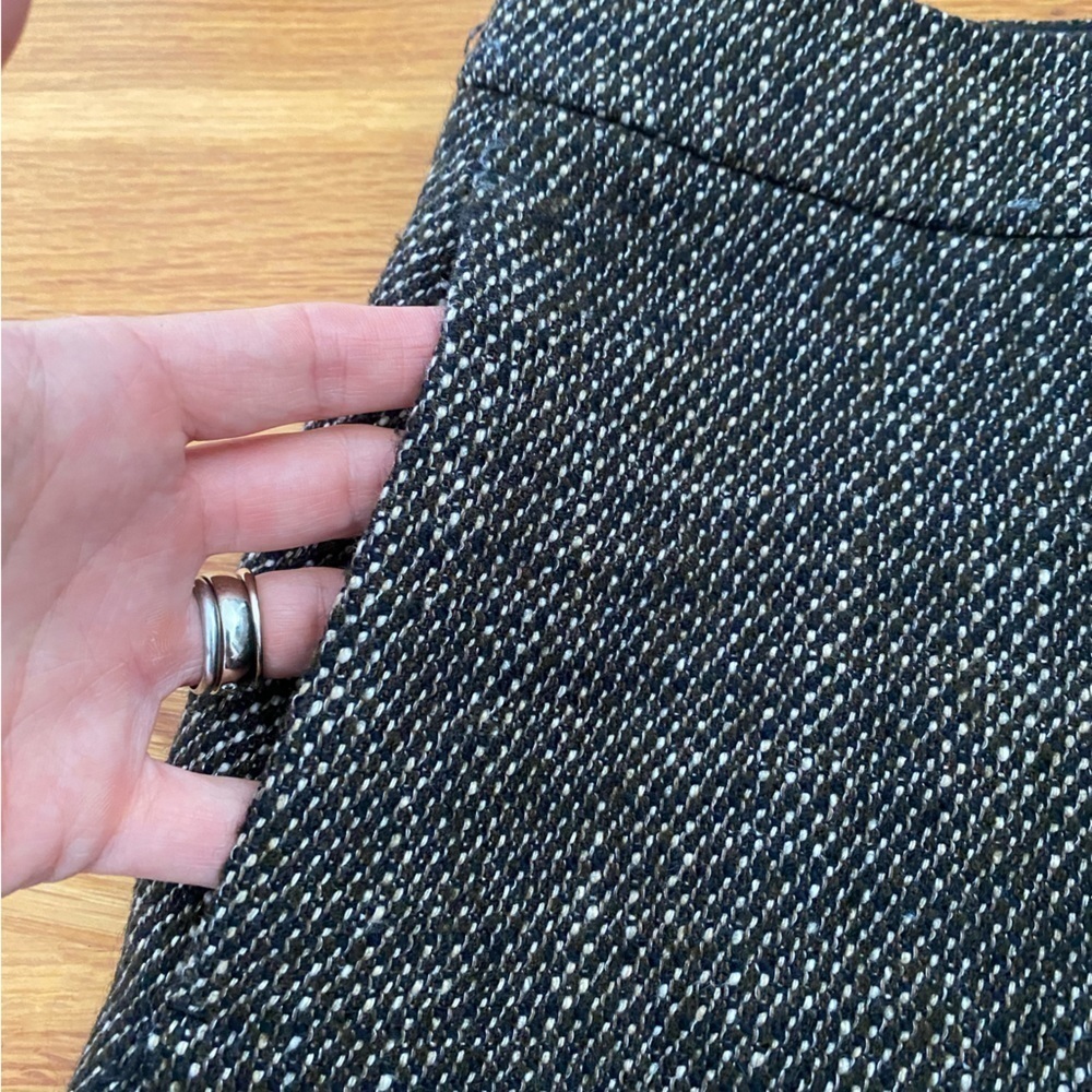 DKNY Wool Blend Brown Tweed Lined Mini Skirt, Size 2, Donna Karen New York - Picture 8 of 13
